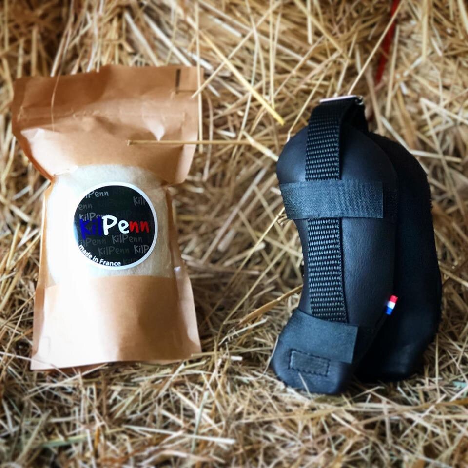 KilPenn cuir noir - Pad de têtière - Confort Cheval